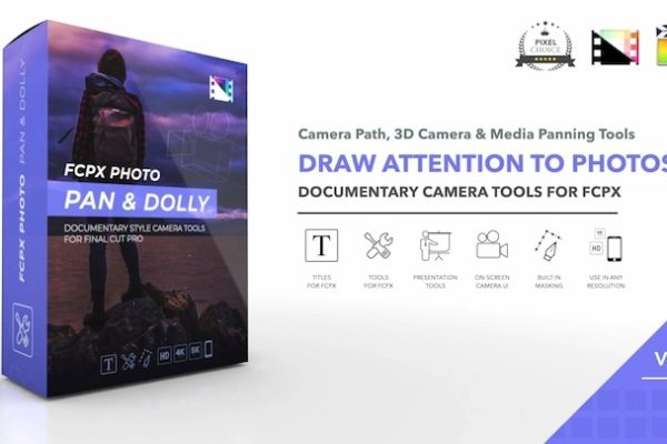 FCPX插件-照片转换3D视差镜头平移缩放景深效果工具