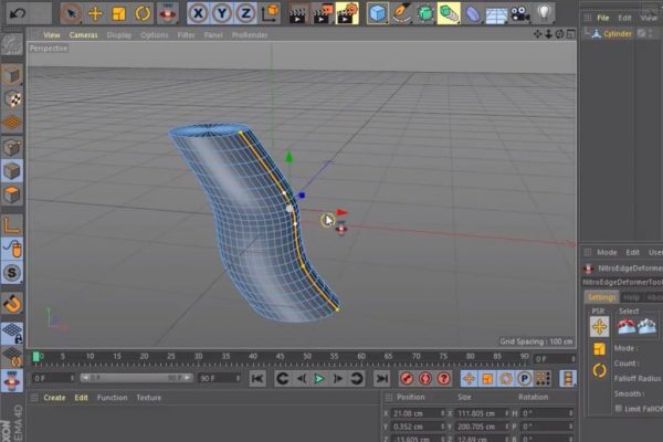 C4D插件模型变形修改插件 NitroEdgeDeformerTool v1.05 For Cinema 4D R23 Win/Mac