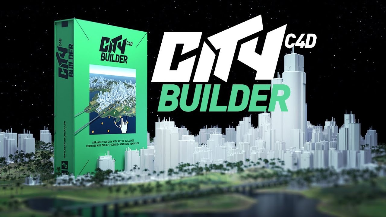 C4D预设-自适应生成三维城市楼房建筑插件预设 CityBuilder Pro Win/Mac