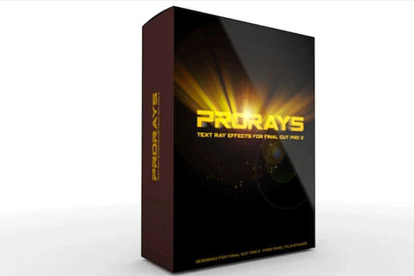 FCPX插件-60种文字标题LOGO放射光线扫光效果