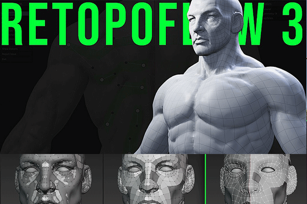 Blender插件-三维模型自动拓扑插件Retopoflow v3.2.6