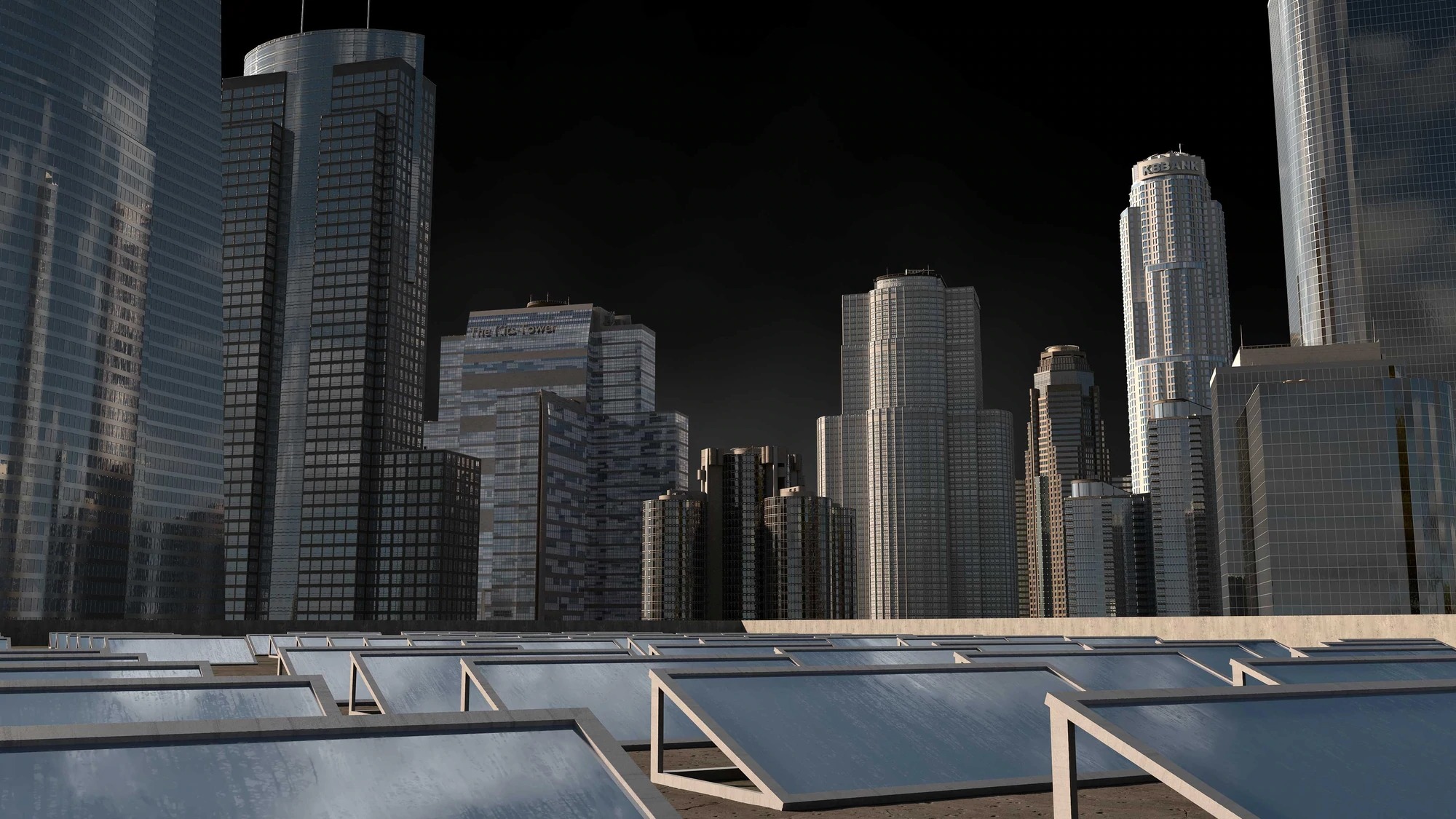 洛杉矶现代建筑模型现代城市高楼大厦建筑3D模型Kitbash3d – Los Angeles