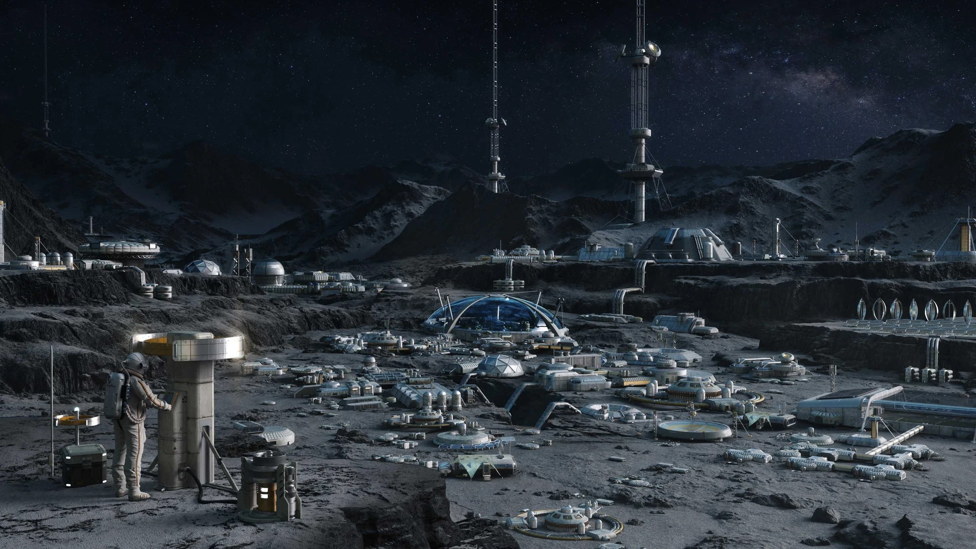 月球基地模型太空基地设备模型合集Kitbash3D – Lunar Base