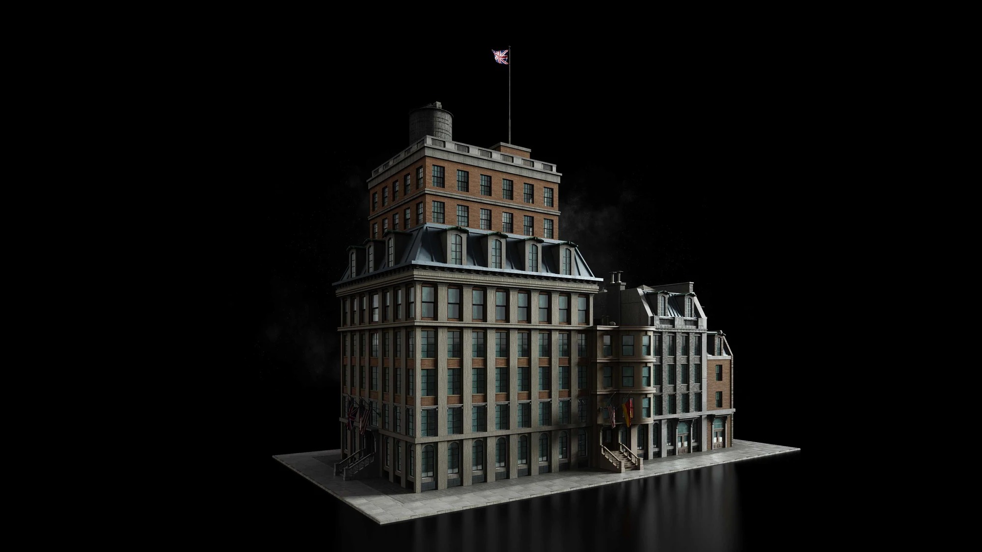 曼哈顿现代建筑3D模型现代城市模型下载kitbash3d manhattan