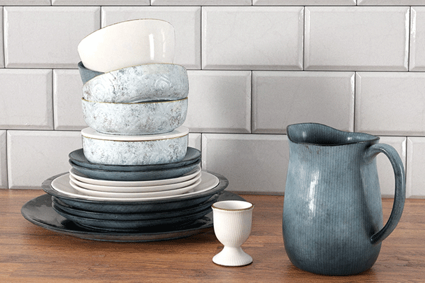 C4D模型餐具模型碟子模型盘子饭碗3D模型下载