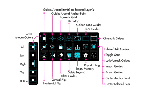 AE脚本-快速创建等距磁性3D参考线工具 + 使用教程GuidesUp! 2.2.1
