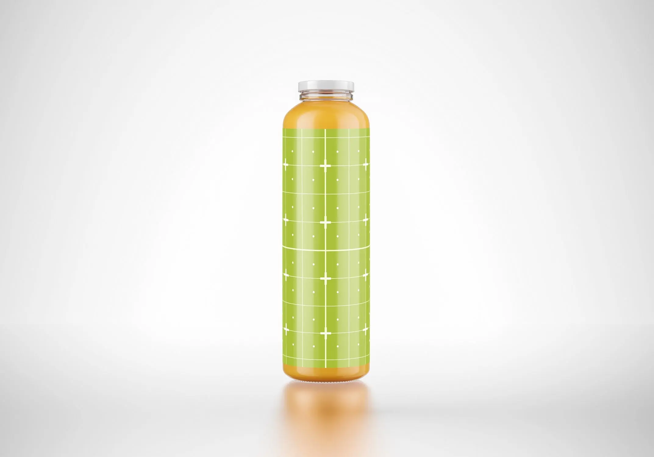 橙汁饮料瓶包装设计PSD样机素材下载