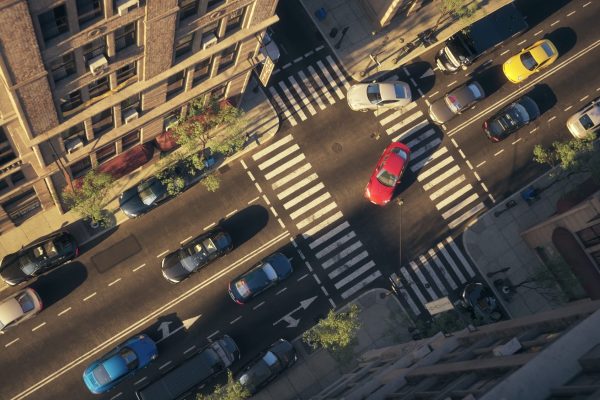 C4D模型64套街道十字路口模型人行道3D模型下载