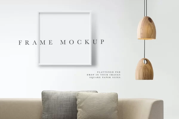 沙发场景画框/相框样机模板