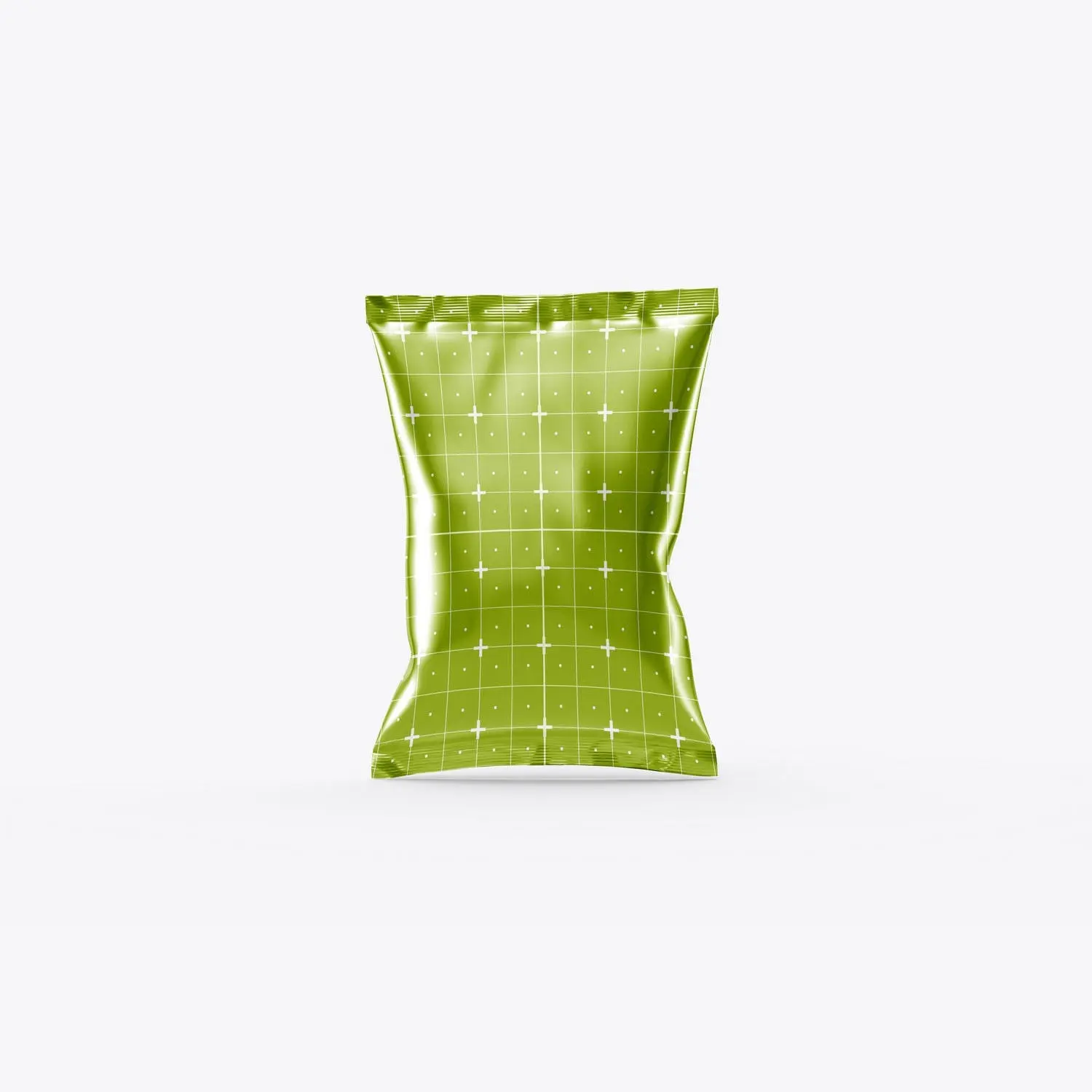 塑料充气零食薯片袋包装设计样机模板