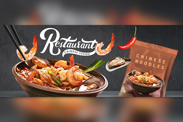 海鲜面食广告Banner设计素材下载