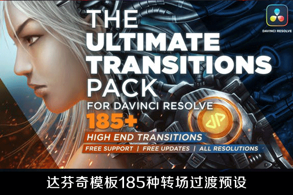 达芬奇模板-185种终极高端转场过渡预设效果模板下载