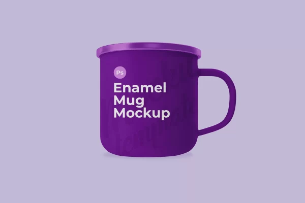 带盖马克杯Logo设计展示样机素材下载