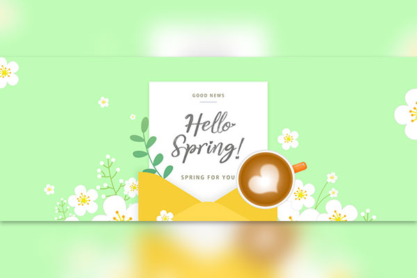 春天春季主题电视海报Banner设计模板下载