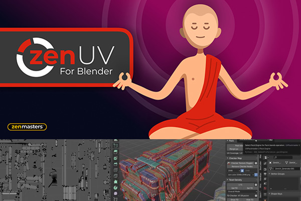 Blender插件-三维模型展UV工具下载Zen UV 2.2.4