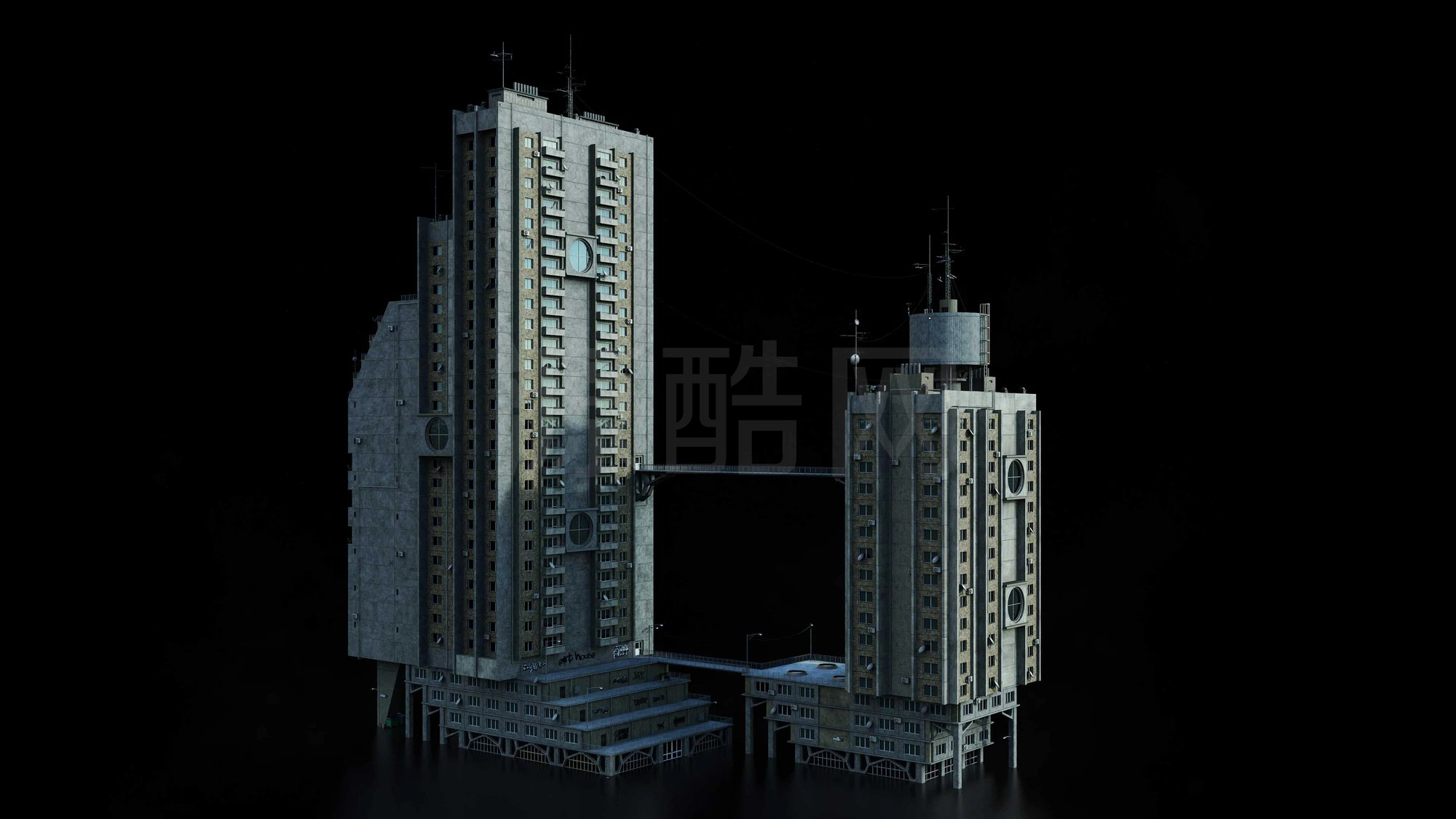 苏联街道模型苏联城市建筑3D模型下载Kitbash3D-Soviet Blocks