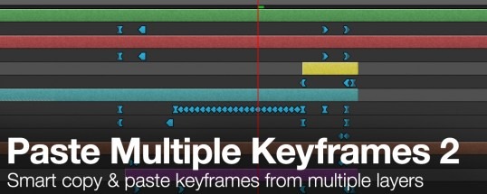 AE脚本-多图层关键帧拷贝复制粘贴脚本Paste Multiple Keyframes 2.0.9