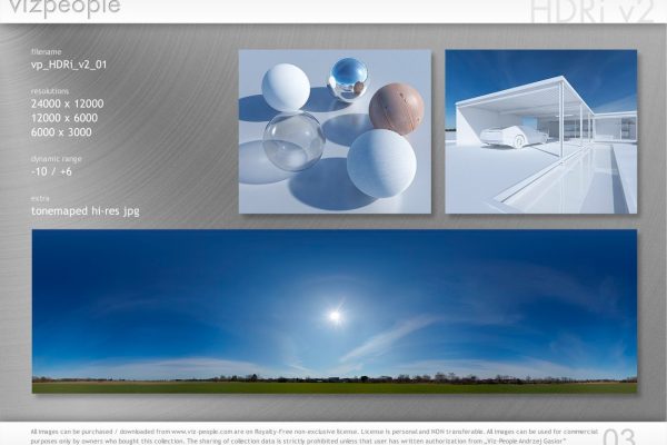 10张高分辨率天空hdr贴图HDRI天空贴图Viz-People – HDRI v2