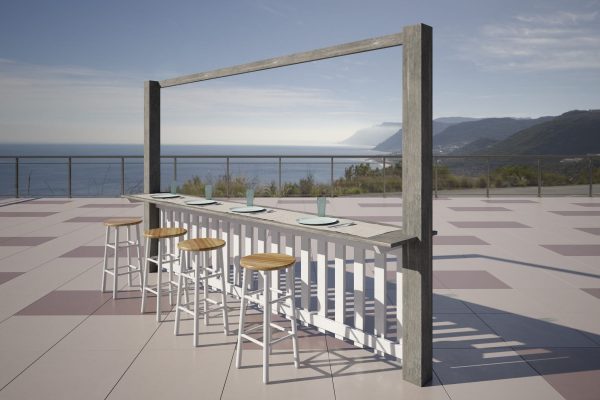 C4D模型-餐桌模型吧台模型高脚凳3D模型