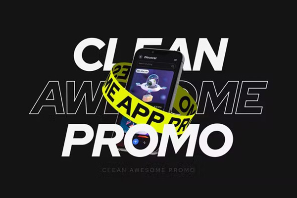 AE模板-简约风格手机APP应用程序宣传展示视频模板