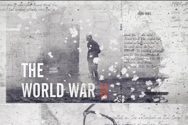 AE模板-复古历史老照片揭幕幻灯片相册开场片头动画模板