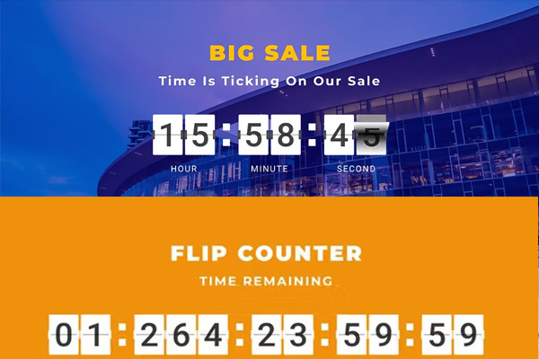 AE模板-翻页时钟计数翻转倒计时动画模板