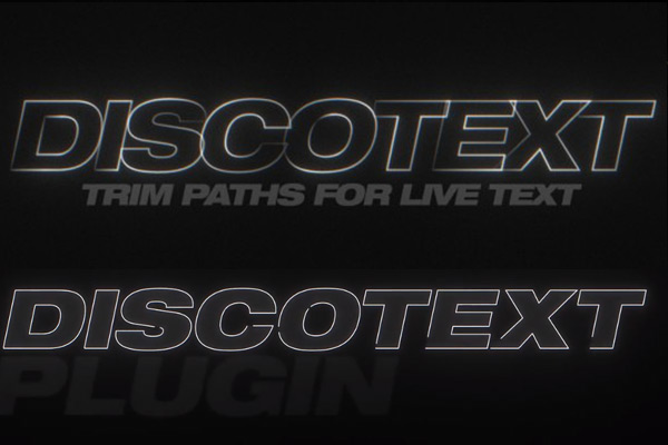 AE插件- 实时文本图层修剪路径描边动画工具Discotext v1.2.3 Win 中/英文汉化版