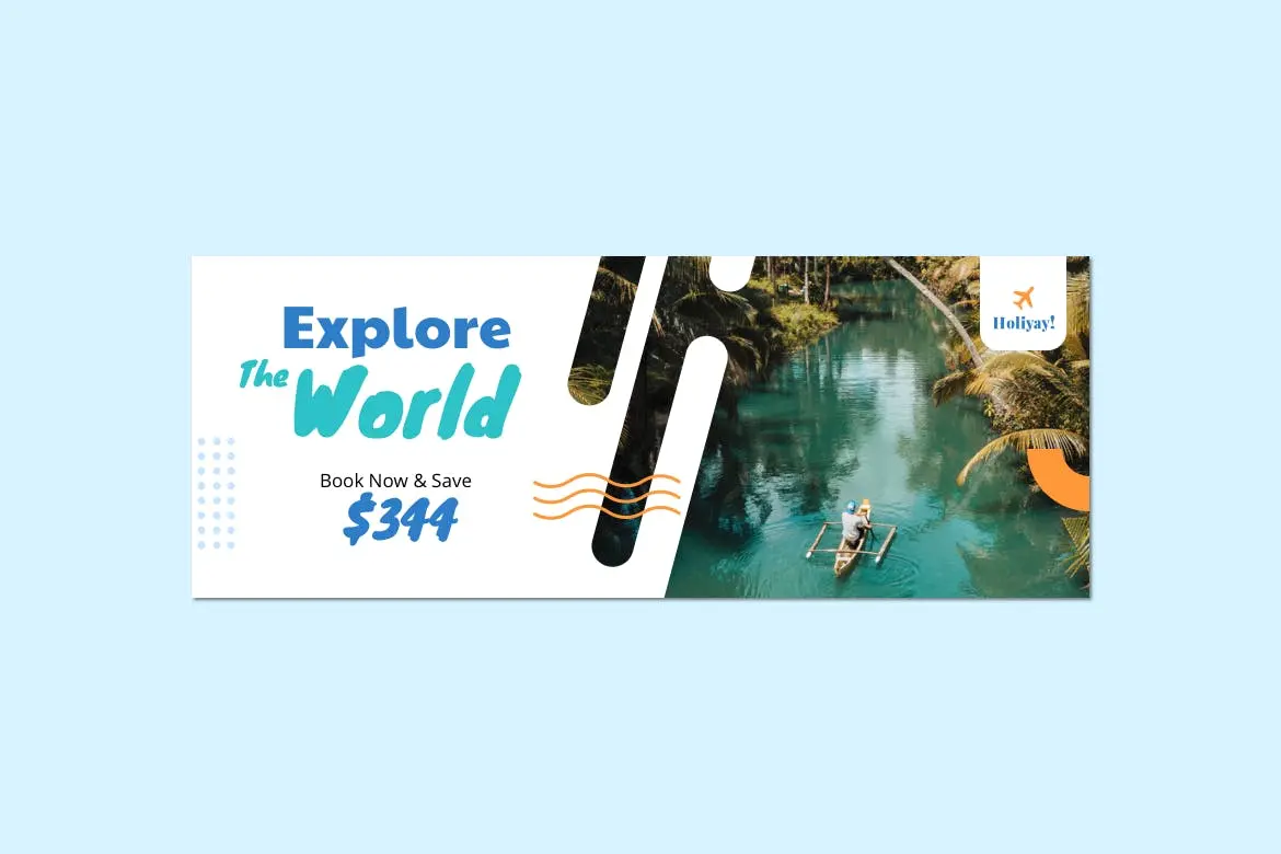 热带旅行广告宣传海报模板素材
