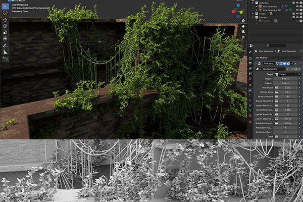 Blender-三维动态藤蔓生长动画预设Vine Generator