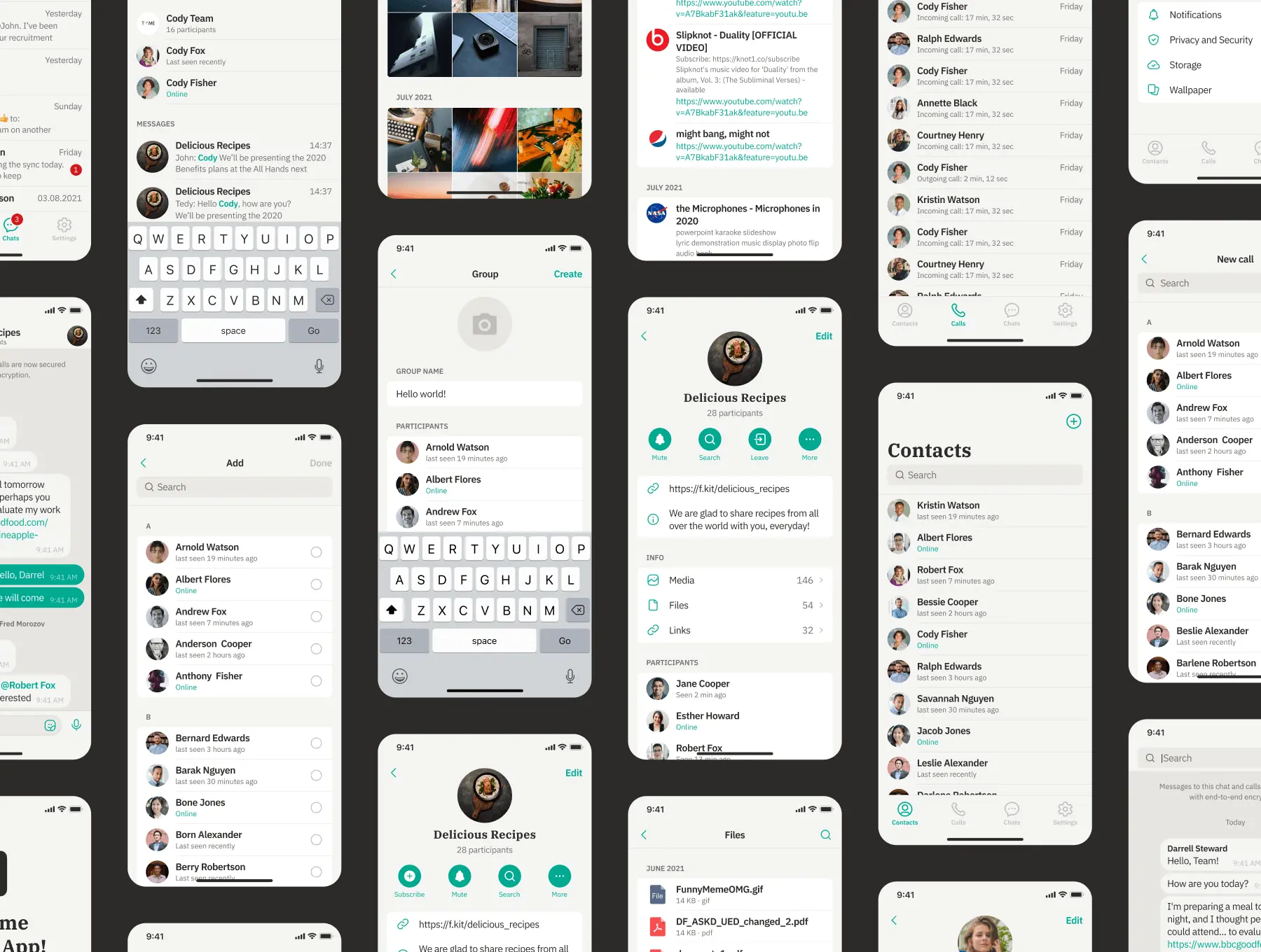 Messenger信息聊天社交移动应用程序UI工具包
