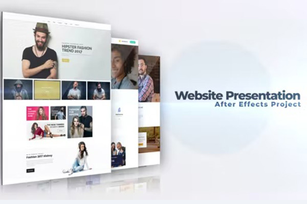 网站页面应用程序界面介绍展示AE模板Website Presentation