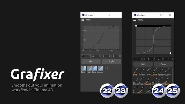 C4D插件-C4D动画关键帧曲线插件Grafixer v2.0.0 For Cinema 4D R22-R26