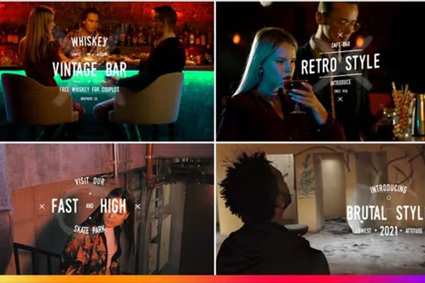 AE模板-复古毛笔笔刷幻灯片标题片头展示动画模板Grunge Vintage Slideshow and Titles