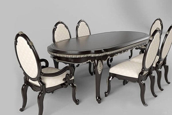 C4D模型-餐桌模型饭桌模型椅子模型室内家具3D模型3d6_25