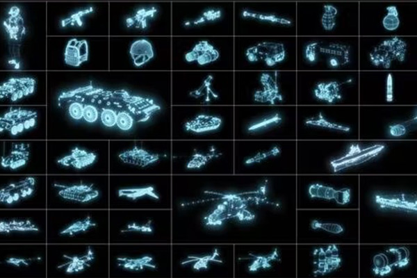 AE模板-科技感HUD军事武器元素动画包+视频素材