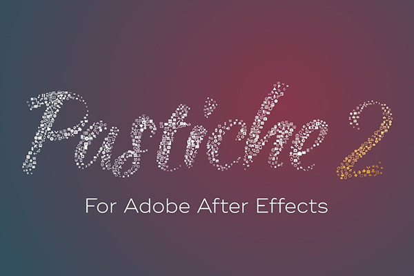 AE插件-中文汉化众多图片文字汇聚成自定义图形效果动画插件Pastiche v2.1.11+使用教程 Win/Mac