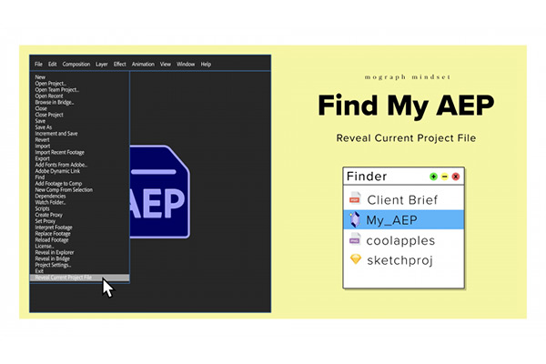 AE插件-快速查找项目工程文件存放位置工具Find My AEP V2.0 Win/Mac