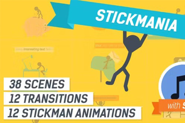 AE模板-火柴人动画卡通解说展示解释动画Explainer Video Stickmania