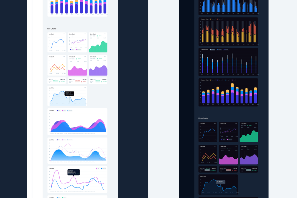 网站后台数据仪表盘UI制作套件