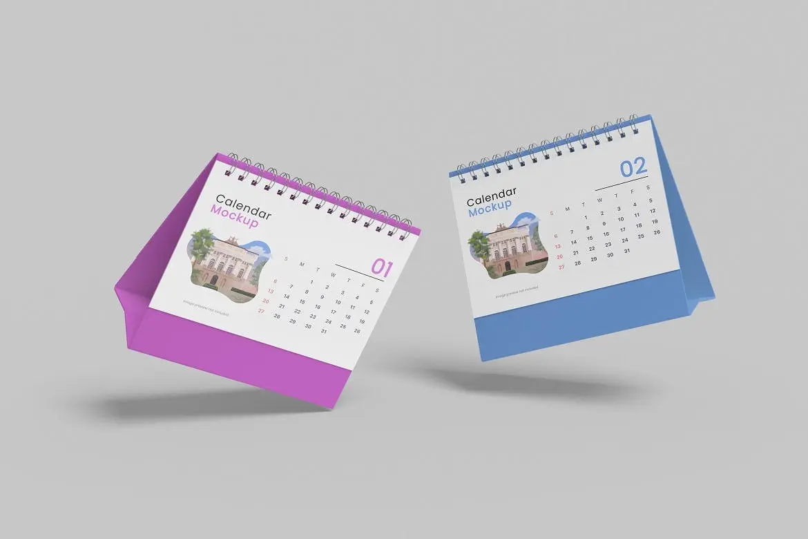 活页台历日历设计样机素材Desk Calendar Mockups V.2