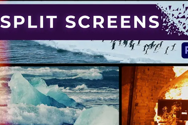 视频素材-柯达电影胶片灼烧分屏边框复古效果 Film Split Screens and Kodak Filmburns