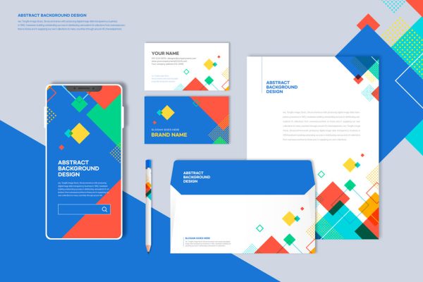 企业品牌文具图案抽象背景海报PSD设计素材