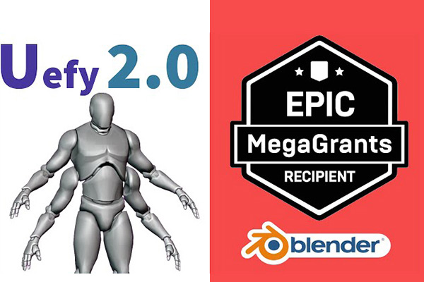 Blender插件-三维模型导入虚幻引擎UE4工具 Uefy 2.5 Script