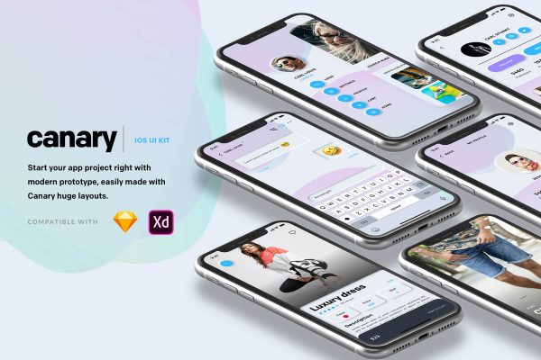 运动/社交类App应用iOS UI套件