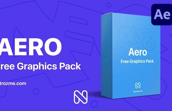 AE脚本-创意图形排版文字标题转场动画预设 AERO – Free Graphics Pack