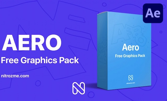 AE脚本-创意图形排版文字标题转场动画预设 AERO – Free Graphics Pack