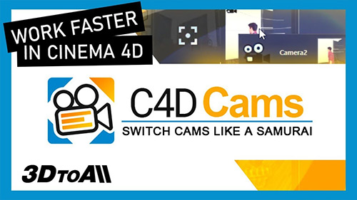 C4D插件-项目多摄像机快速切换带预览渲染插件3dtoall C4D Cams v1.1 R17-R26 win