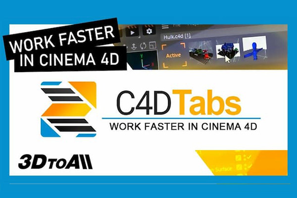 C4D插件-多项目标签选项卡快速切换插件3DtoAll C4DTabs V1.3 For Cinema 4D R17-R26 Win