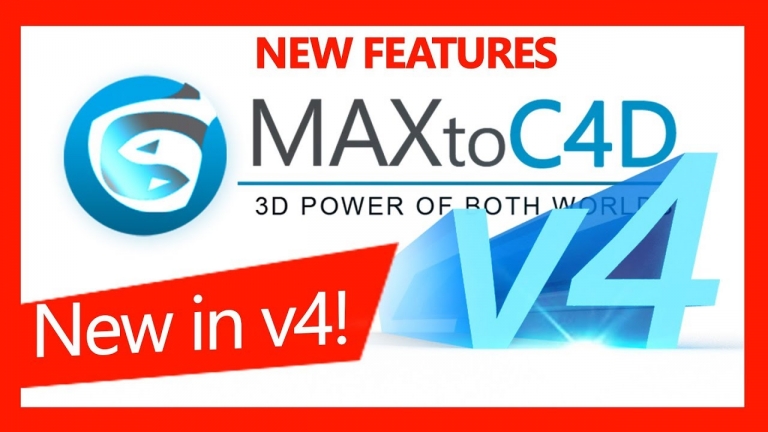 C4D插件-3DS MAX模型文件直接导入C4D插件 3DtoAll MAXtoC4D v6.3 R15-R26 Win