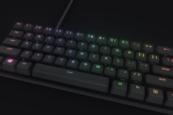 C4D模型-雷蛇键盘模型电子产品3D模型Razer Huntsman Mini Keyboard